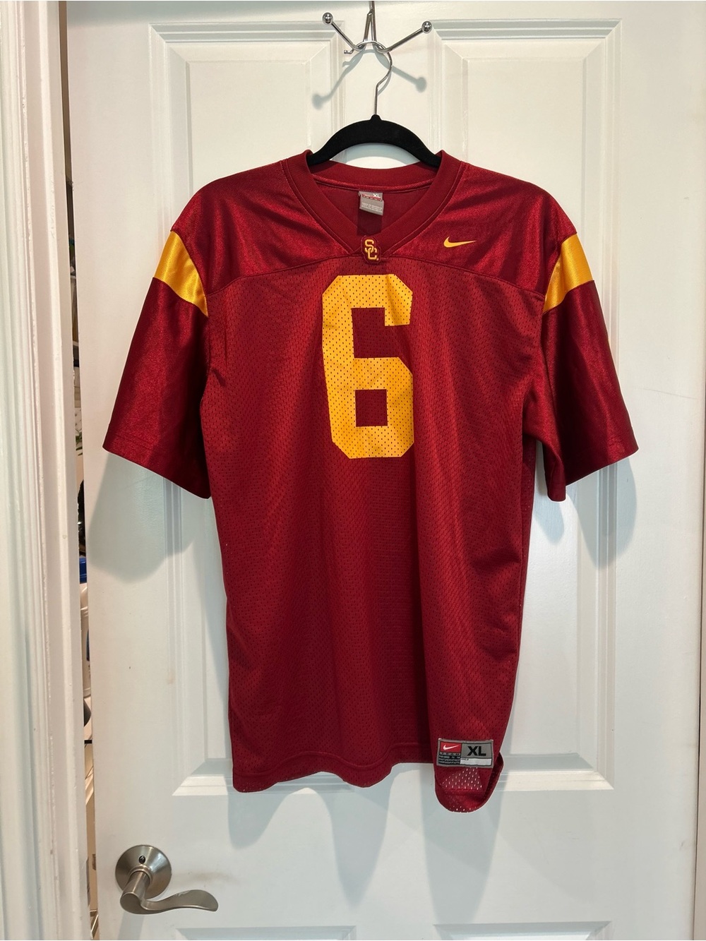 Nike USC Trojans #6 Football Jersey Youth XL Cardinal Red Gold NCAA Game Day - Picture 2 of 10